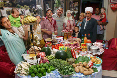 Une semaine de nourriture pour une famille égyptienne