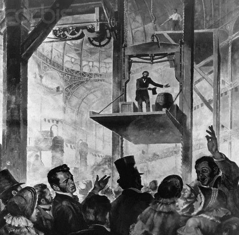 Premier ascenseur élévateur en 1823
