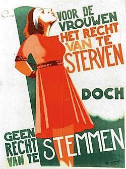 Affiche de 1946 pour le droit de vote des femmes
